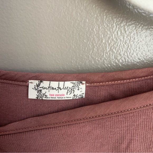 Free People Intimately Mauve/Withered Rose Ruched Boatneck Muscle Tank - Picture 8 of 11